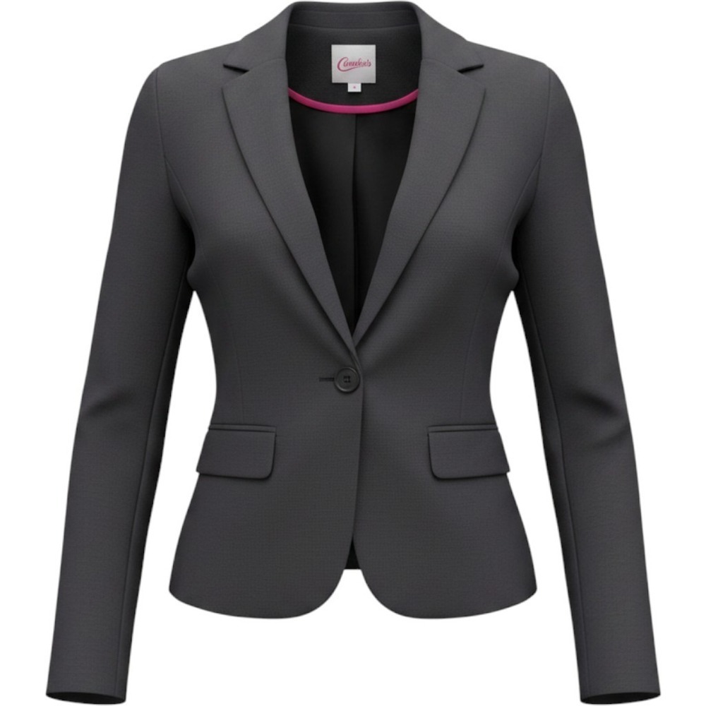 Candies Womens Charcoal Gray Single Button Blazer Jacket Size M‎ Office Career
